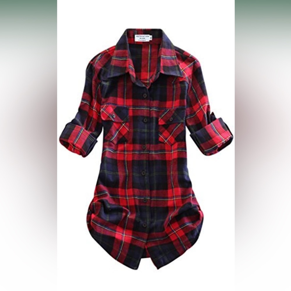 Women’s long sleeve flannel tunic